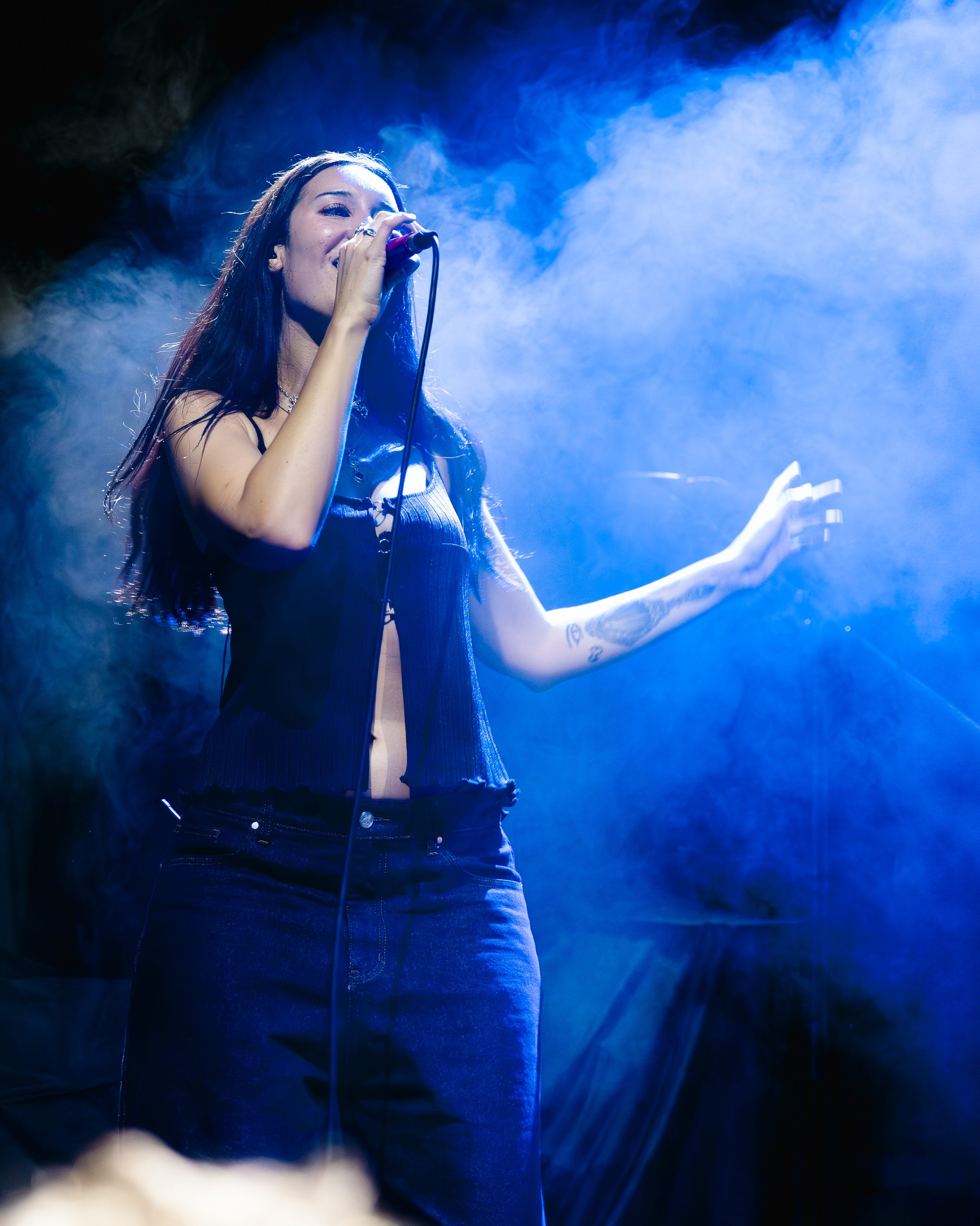 Julia Wolf live performance photos from Hole 44 in Berlin Germany