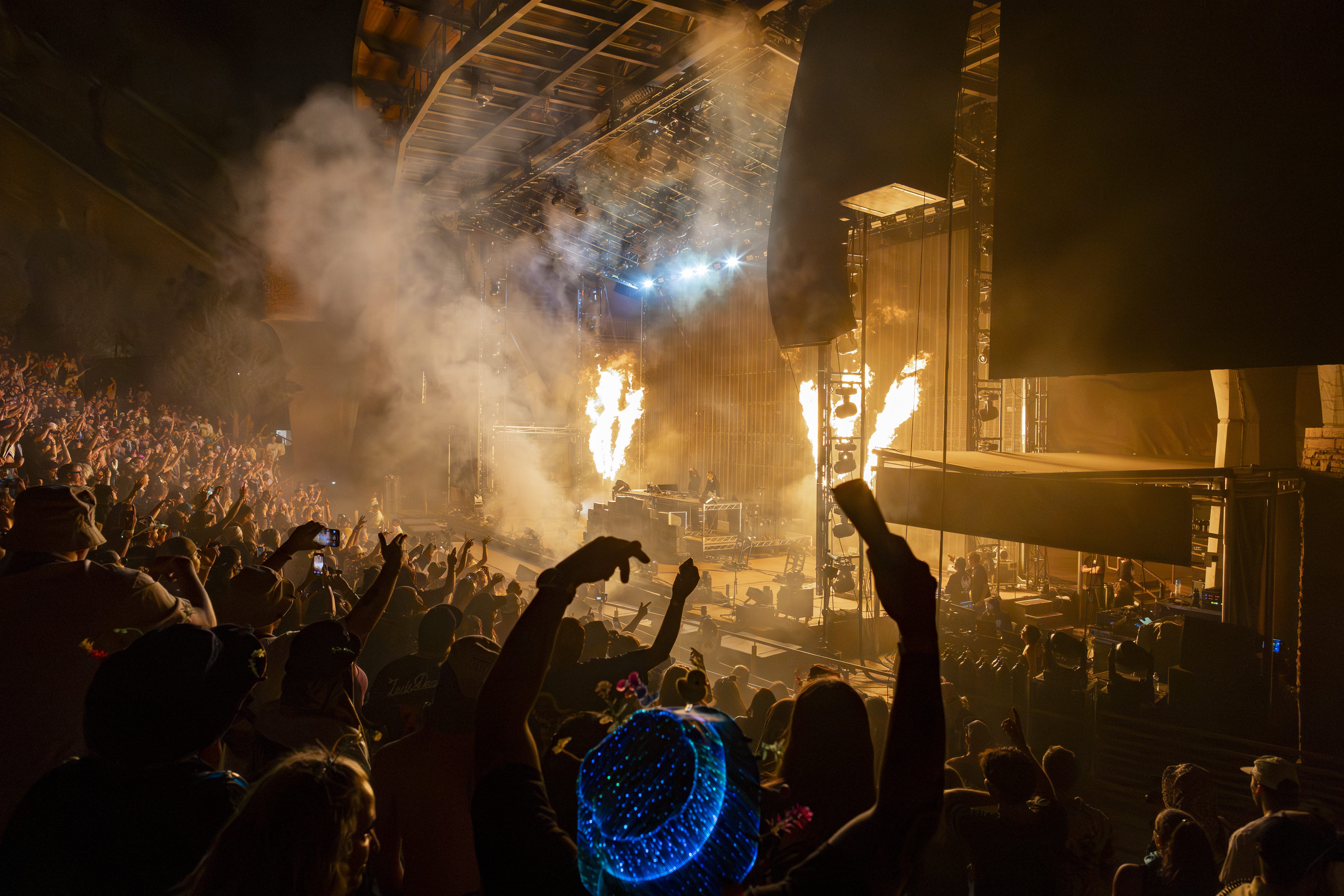 Zeds Dead performing live at Red Rocks during Deadrocks XI Night One