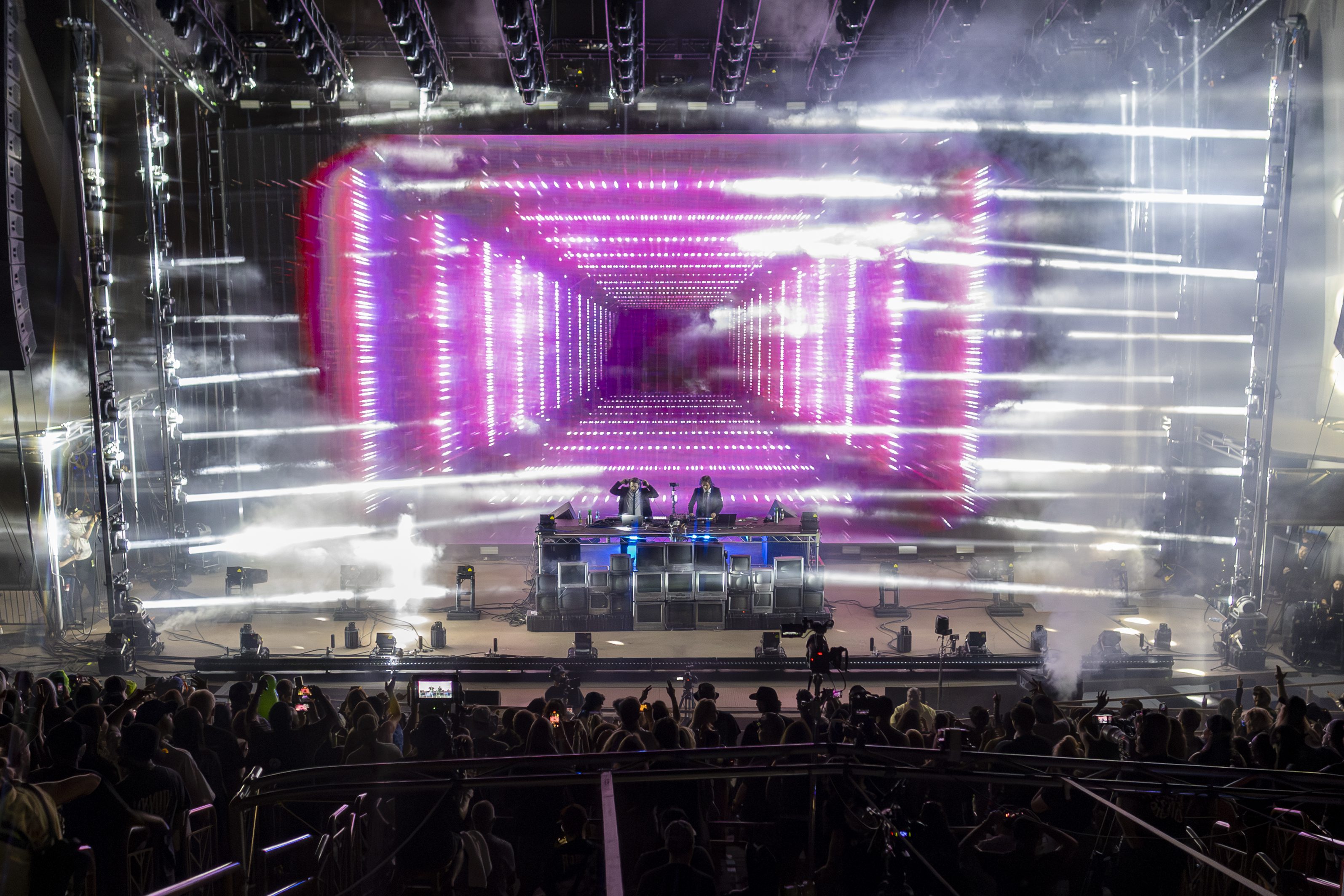 Zeds Dead performing live at Red Rocks during Deadrocks XI Night One