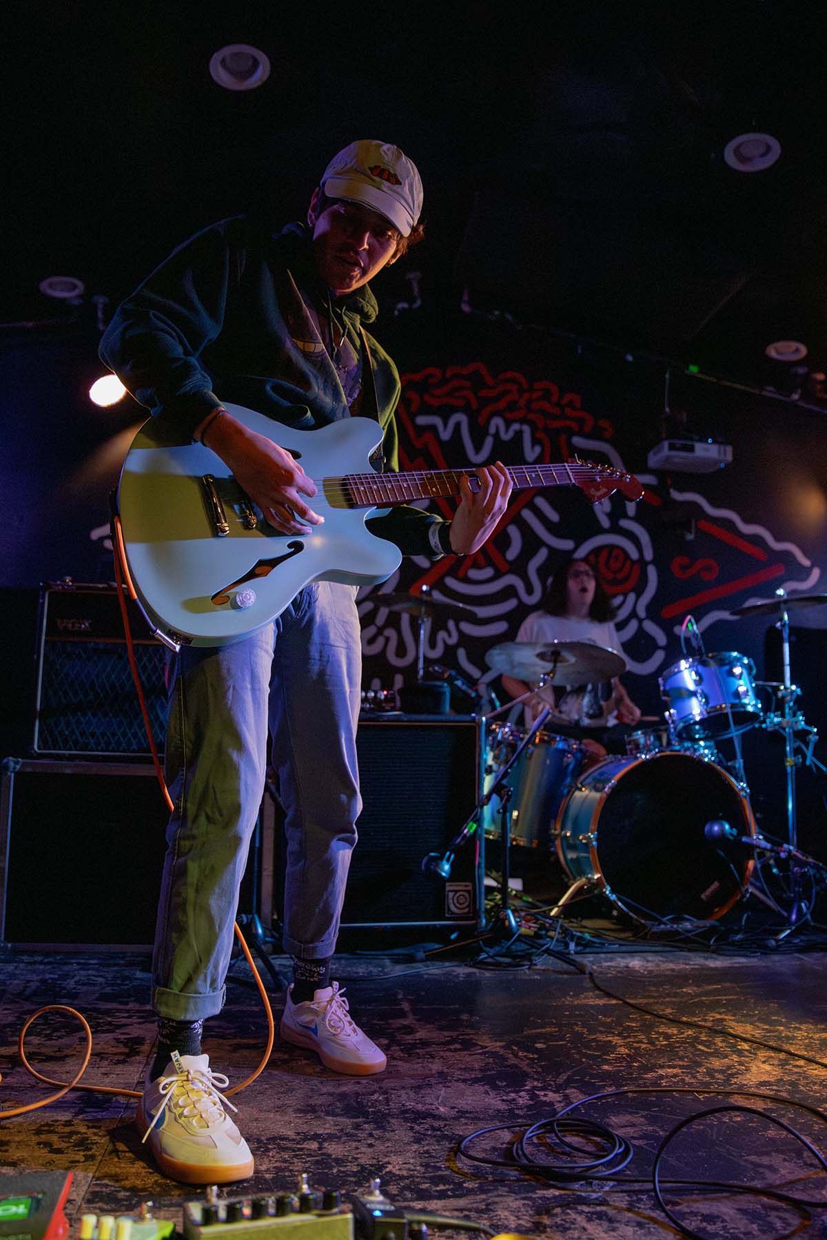 Oso Oso performing live at Milwaukee, Wisconsin’s X-Ray Arcade during The $10 Bill Tour