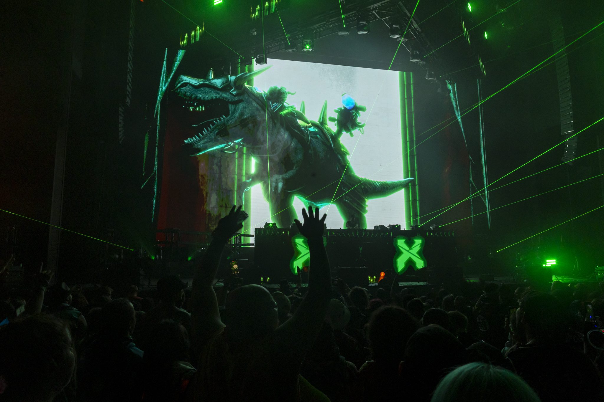 Excision performance live at Fiddler's Green in Denver, Colorado
