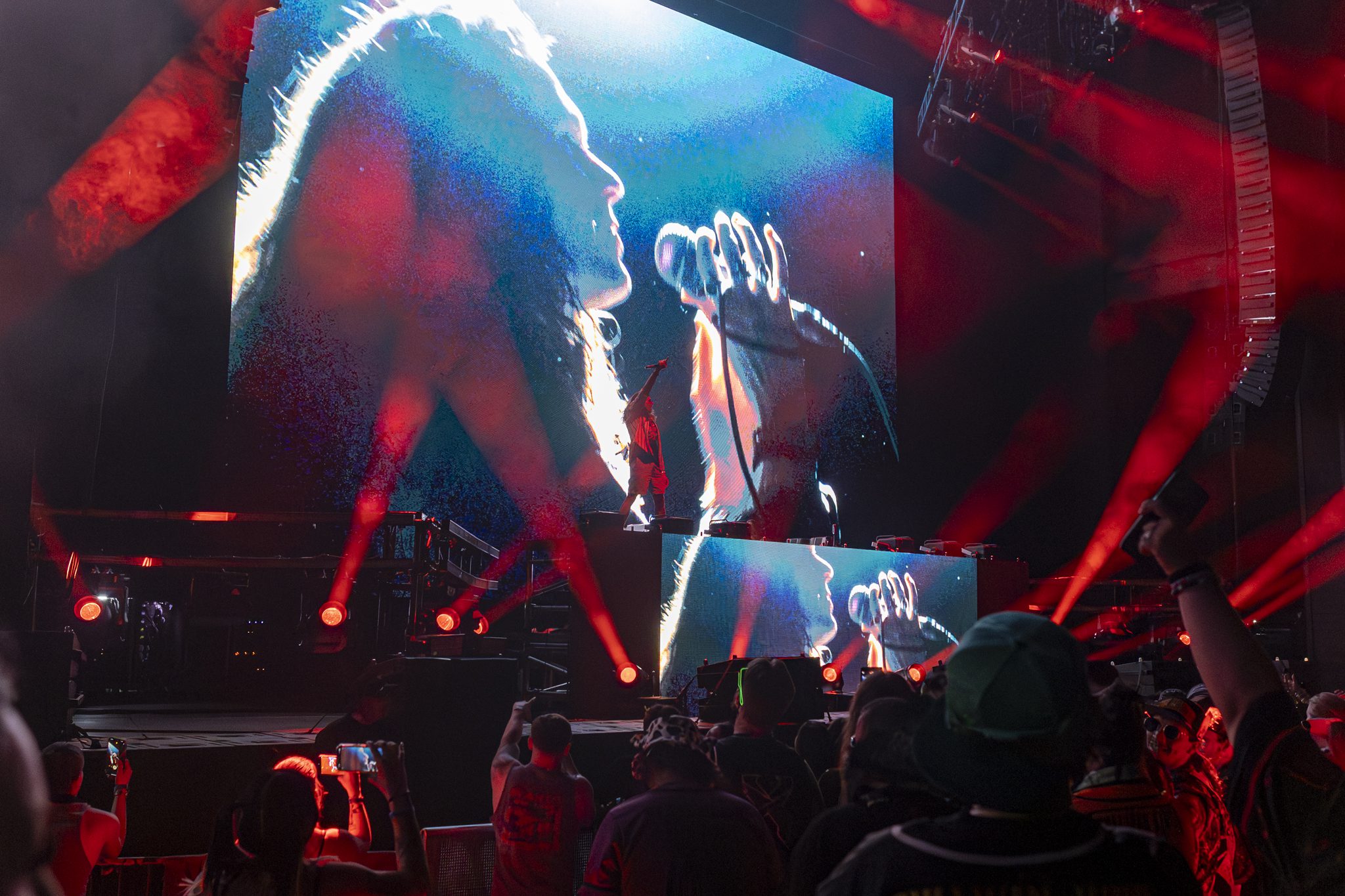 Sullivan King performance live at Fiddler's Green in Denver, Colorado, opening for Excision