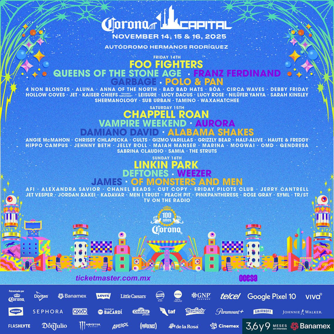 Corona Capital 2025 brings a star studded lineup to Mexico City