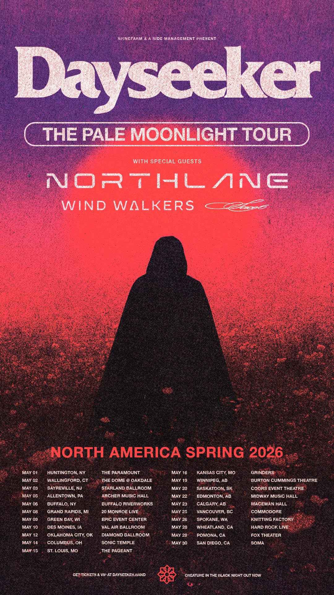 Dayseeker announces spring 2026 “Pale Moonlight” tour!