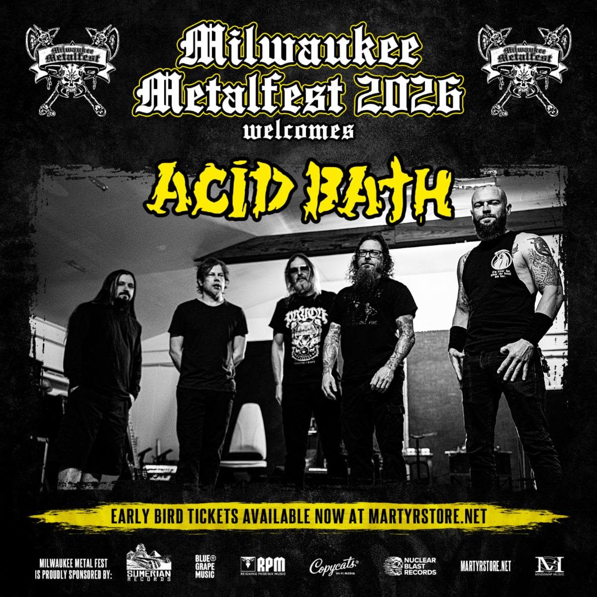 Milwaukee Metal Fest Welcomes Acid Bath for 2026! First headliner announced!