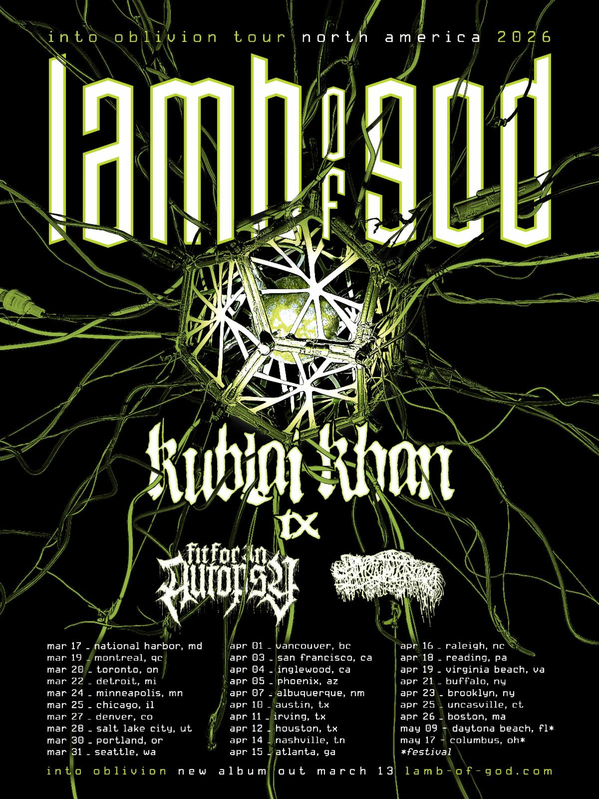 Lamb of God 2026 Tour