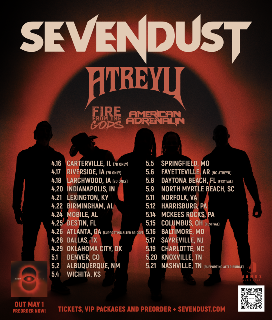 Sevendust Spring 2026 Tour with Atreyu