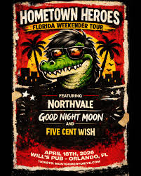 Good Night Moon performing on the Hometown Heroes Florida Weekender Tour at Will's Pub in Orlando with Northvale and Five Cent Wish