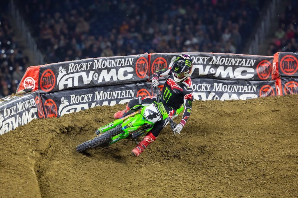 Monster Energy Kawasaki's Chase Sexton captured an impressive runner-up finish in his first race back from a recent injury that sidelined him for a month.