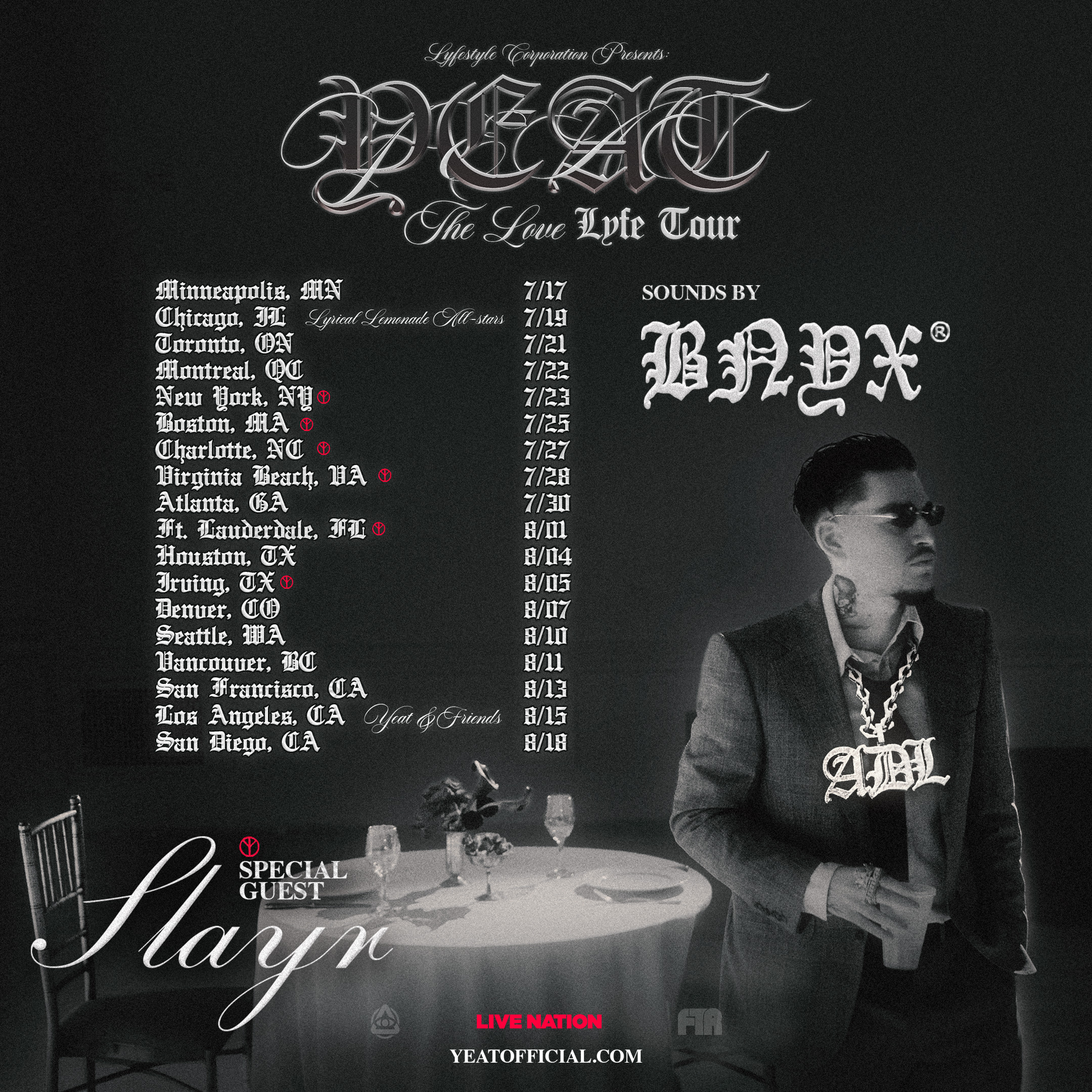YEAT LOVE/LYFE TOUR