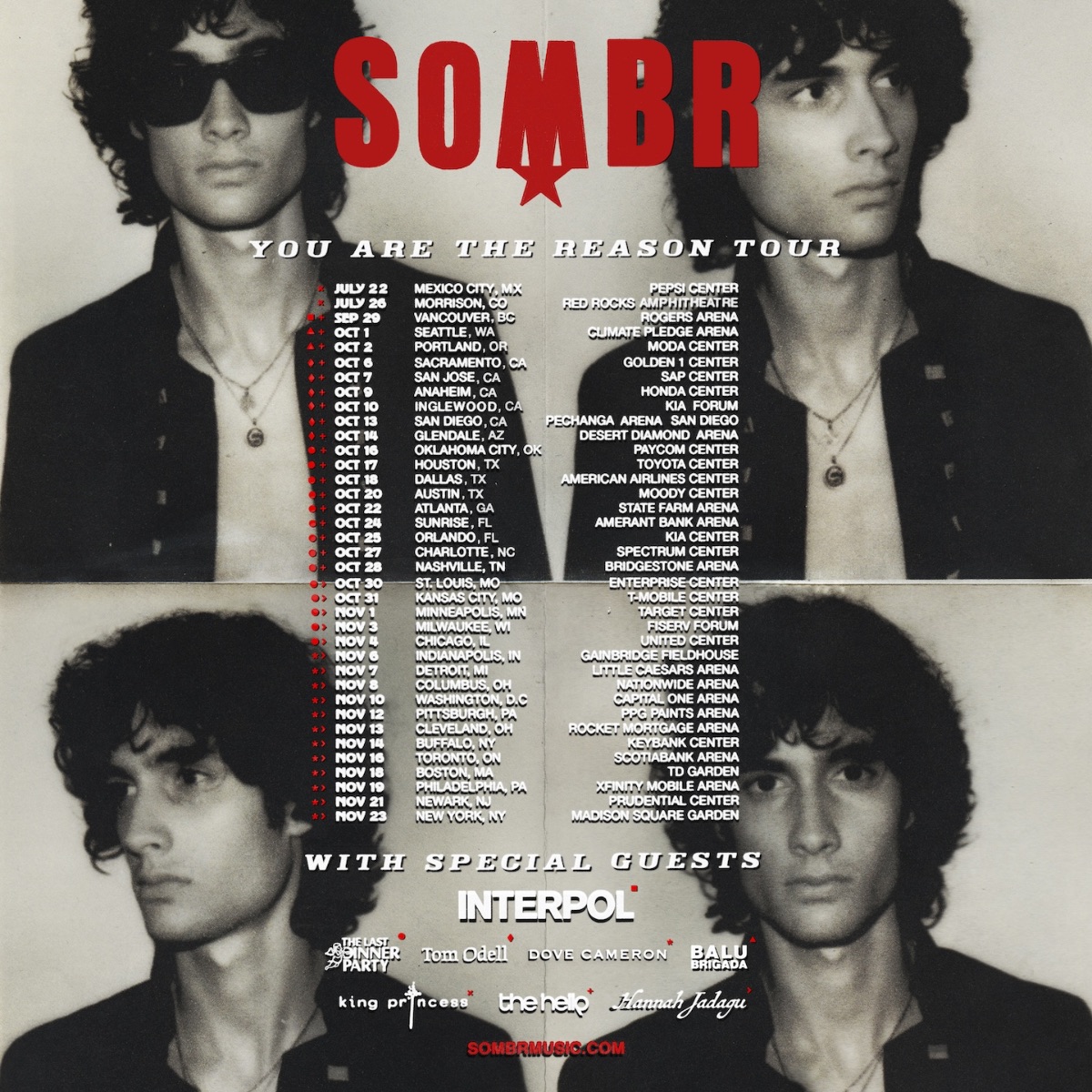 Sombr announces North American ‘YOU ARE THE REASON’ fall arena tour.