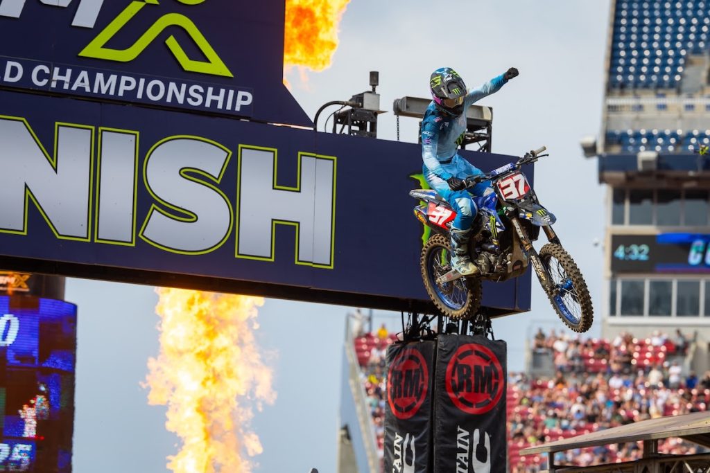 Monster Energy Yamaha Star Racing's Nate Thrasher earned an unexpected
runner-up finish for his first podium result of the season.