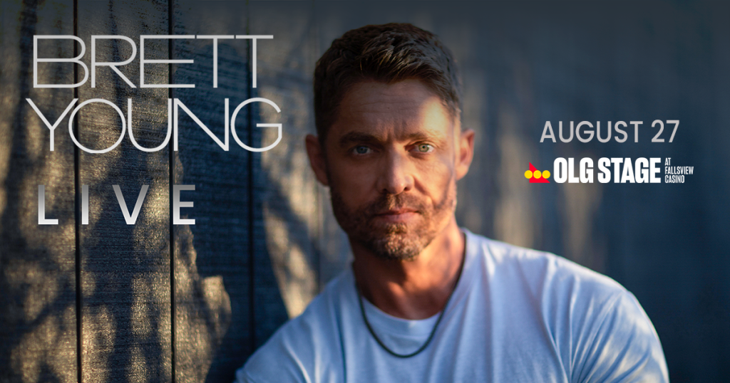 Country artist Brett Young returns to OLG Stage at Fallsview Casino August 27!