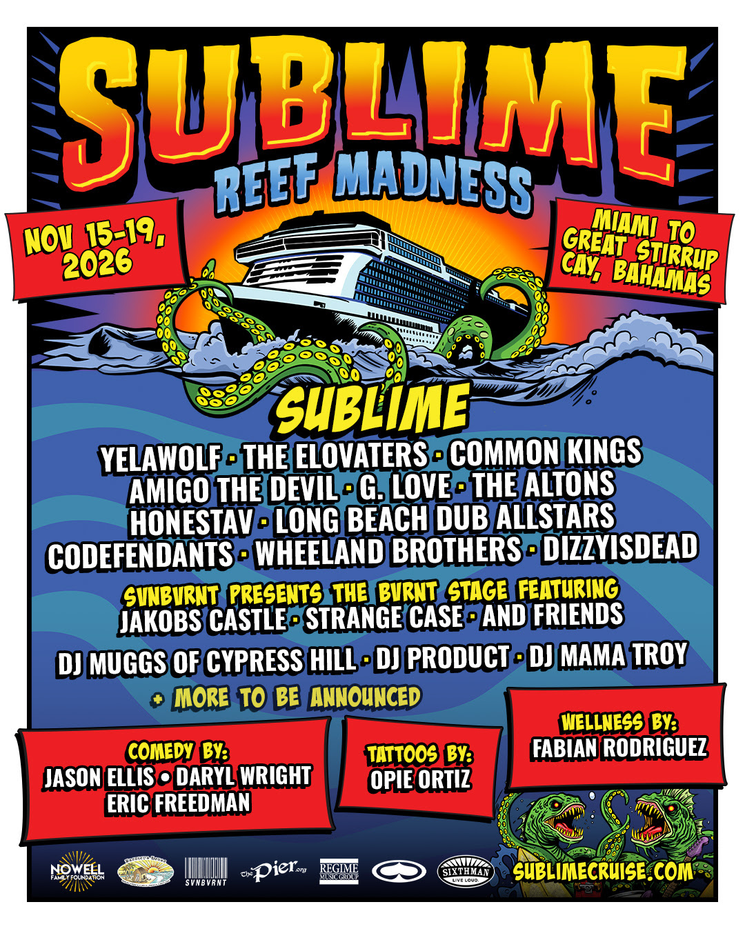 Sublime announces Sublime Reef Madness Cruise November 15-19