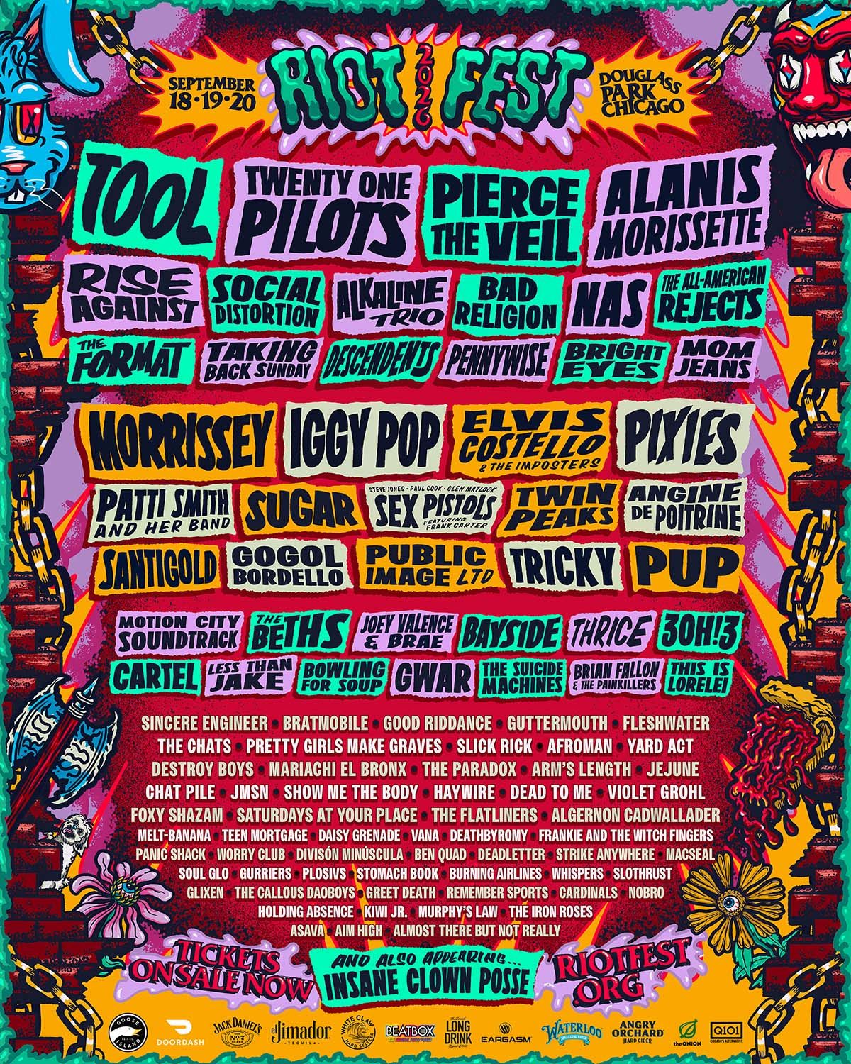 Riot Fest 2026 Lineup